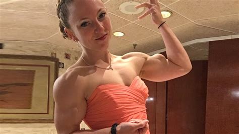 Muscle Girl With Insane Biceps Peak Michelle Flexabella Youtube