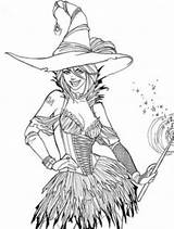 Witch Scantily Clad sketch template