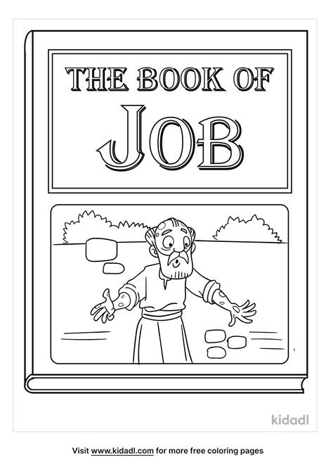 book  job coloring page  bible coloring page kidadl
