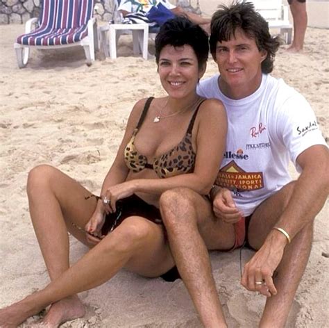 kourtney kardashian shares vintage beach photo of kris bruce jenner