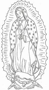Guadalupe Virgen Virgin Virgencita Caricatura María Jungfrau Chicano Senhora Advices Christ Religiöse Pintar Silkscreen Rudy Glaube Vorlagen Lourdes Madonna Tepeyac sketch template