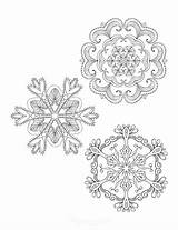Snowflake Intricate Snowflakes Templates sketch template