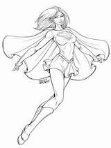 Supergirl Coloring sketch template