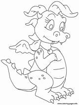 Dragon Coloring Kids Baby Pages Printable Color sketch template