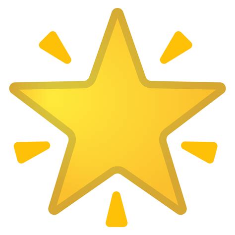glowing star icon noto emoji travel places iconset google
