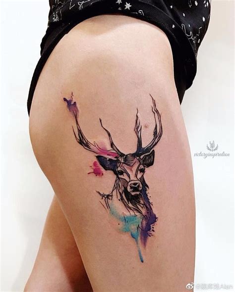 pin  ginger maria   tattoos  women deer tattoo designs