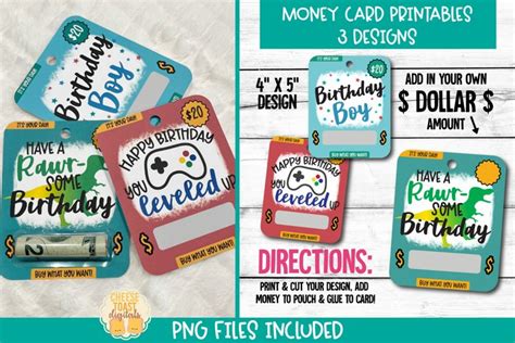 boy birthday money card png designs printable card