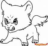 Coloring Wolf Cute Drawing Baby Pages Drawings Chibi Angry Wolves Easy Printable Cartoon Face Simple Pup Pups Cliparts Draw Clipart sketch template