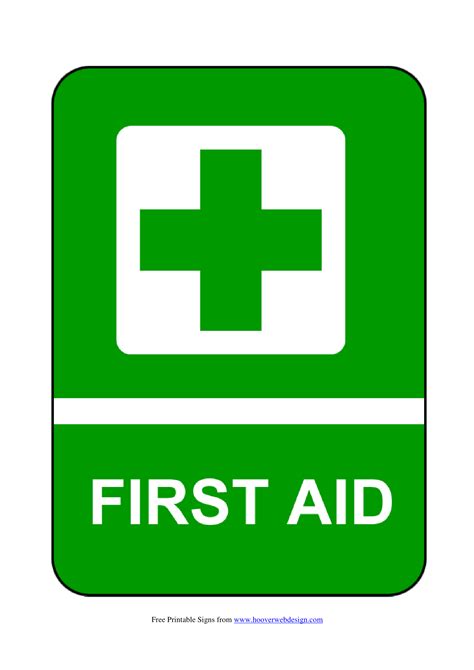 aid kit signs poster template