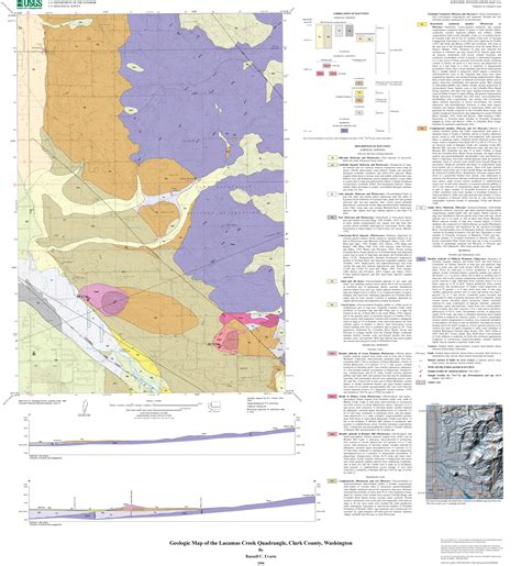 Geologic Map Of The Lacamas Creek Quadrangle Clark County