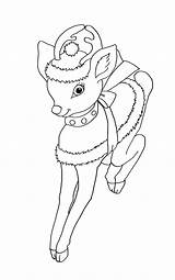 Reindeer Cute Clipartqueen sketch template