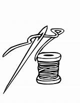 Needle Thread Clipart Sheet Clip Sewing Colouring Pages Cliparts Threads ابره خيط Clipartbest Library Gif Clipground sketch template