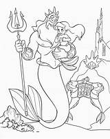 Coloring Ariel Pages Mermaid Little Ursula Disney Uteer sketch template
