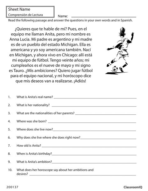 Spain Worksheet 6th Grade