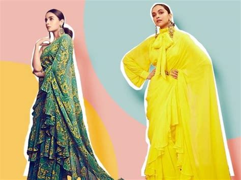The Ruffle Saree Is One Of The Hottest Trends Of The Season And We Re