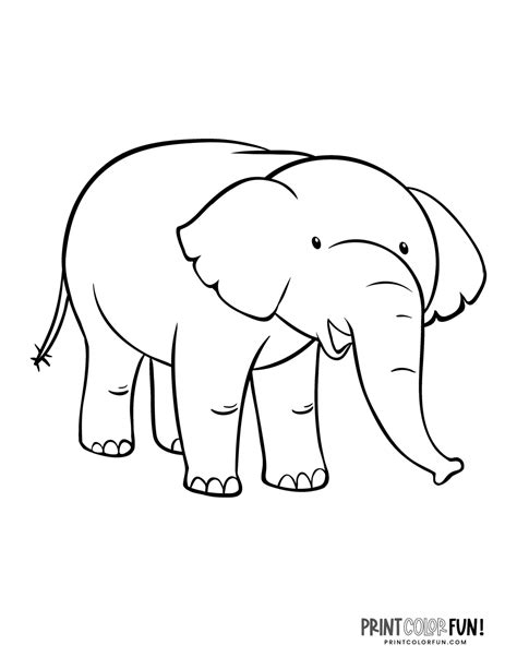 cute cartoon elephant coloring pages  print  printcolorfuncom