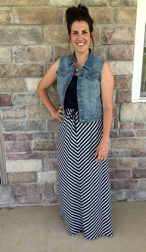 what i wore how to wear a denim vest with a dress realmomstyle