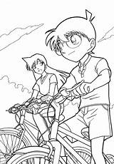 Conan Mewarnai Detektiv Ran Pemandangan Colorear Cartone Faisant Komik Sketsa Vélo Animato Personaggi Untuk Quellbild sketch template
