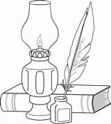 Quill Lamp Lantern Coloring Old Beccy Place Drawing Beccysplace Fashioned Drawings Pages Book Lamps Embroidery Choose Board Books Visit Simple sketch template