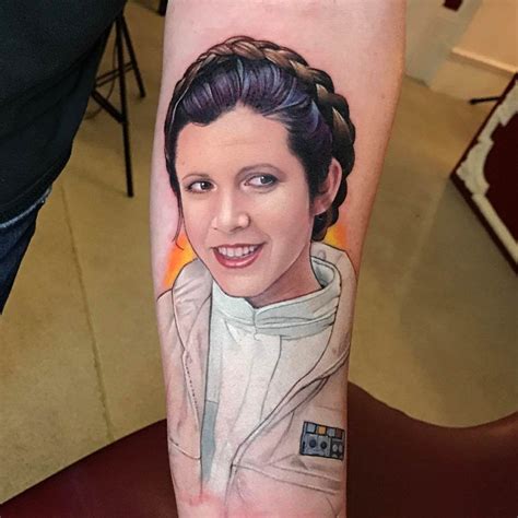 Princess Leia Tattoo Princess Leia Tattoo Star Wars Tattoo Portrait