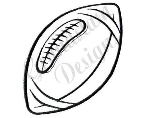 football outline machine embroidery design etsy football outline