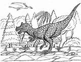 Ceratosaurus Riverbed sketch template