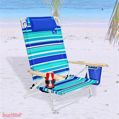 5 Position Platinum Lay Flat Beach Chair Extra Tall Back