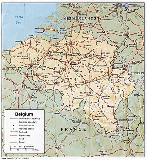 mapa belgie mapaonlinecz