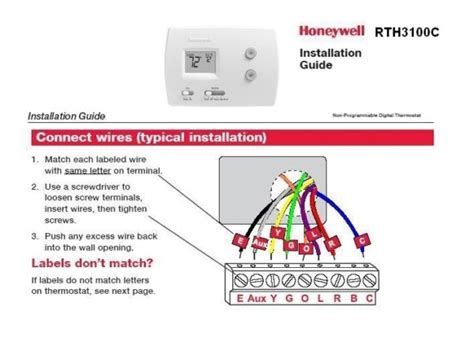 honeywell digital thermostat wiring