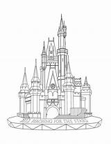 Castle Disney Coloring Drawing Disneyland Kingdom Magic Cinderella Pages Sketch Clipart Printable Outline Castles Walt Sketches Getdrawings Palace Drawings Easy sketch template