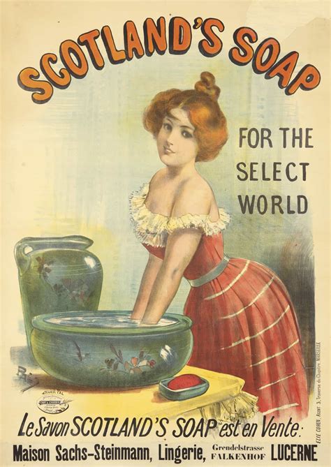 vintage soap poster scotlands soap  jean de paleologue