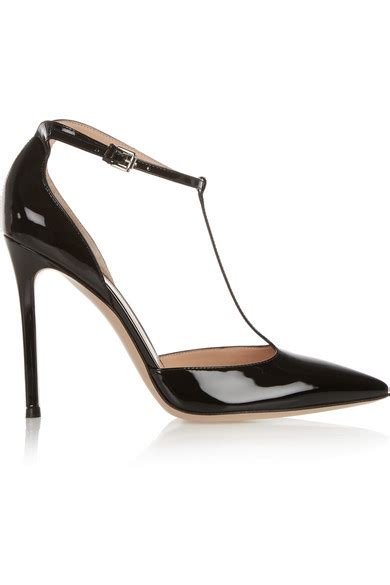 Gianvito Rossi Patent Leather T Bar Pumps Net A Porter