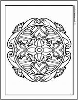 Celtic Cross Coloring Pages Round Designs Printable Color Irish Print Circle Scottish Colorwithfuzzy Getcolorings sketch template