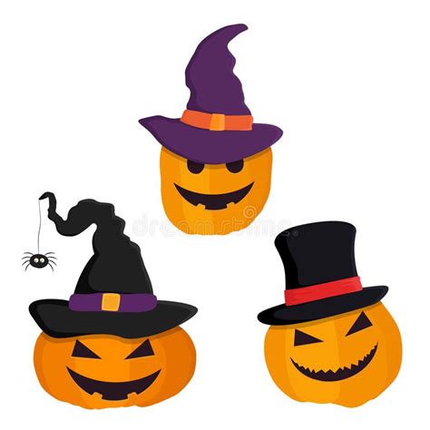 halloween heads icons set stock illustration illustration