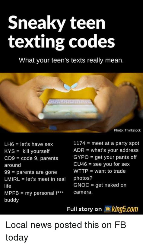 sneaky teen texting codes what your teen s texts really mean photo