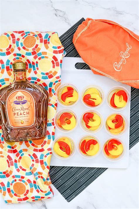 alcohol infused candy recipes crown royal peach soaked peach rings