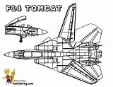 Coloring Pages Airplane Force Air Fighter F14 Jet Printable Tomcat Military Plane Kids Jets Adults Choose Board sketch template