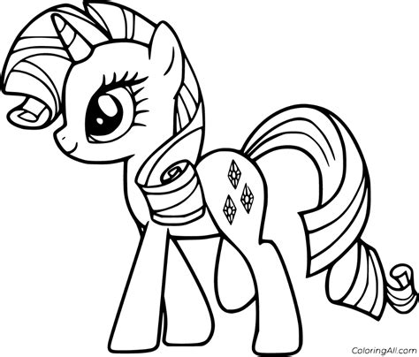 printable rarity coloring pages  vector format easy  print
