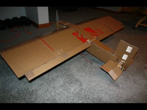 build  big cardboard rc airplane youtube