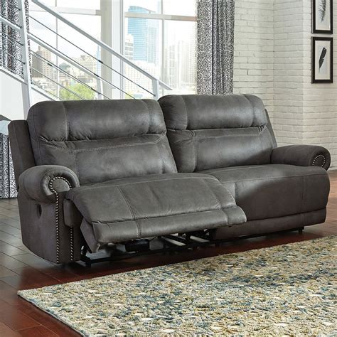 austere gray power reclining sofa reclining sofas