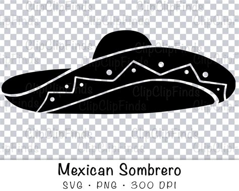 sale mexican sombrero svg vector cut file  png transparent etsy