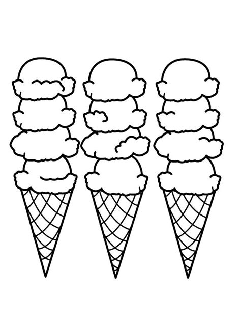 ice cream coloring pages printable    collection  easy ice