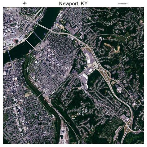 aerial photography map  newport ky kentucky