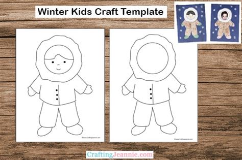 winter kids craft  printable crafting jeannie