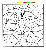 Number Color Bear Pages Esl Materials Teaching sketch template