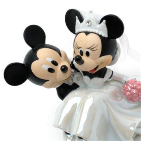 Disney Mickey And Minnie Ceramic Wedding Figurine