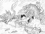 Godzilla Ghidorah Mothra Boyama Oyunu Mecha sketch template