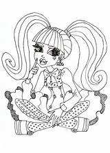 Monster Coloring High Pages Draculaura Printable Print Dolls Colouring Color Sheets Sheet Kids Popular Outs Girls Ghoulia sketch template