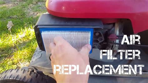 replace  air filter   lawn mower youtube