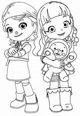 Ruby Coloring Choco Rainbow Bear Gina Pages Teddy Beloved Lovely Little Girls sketch template